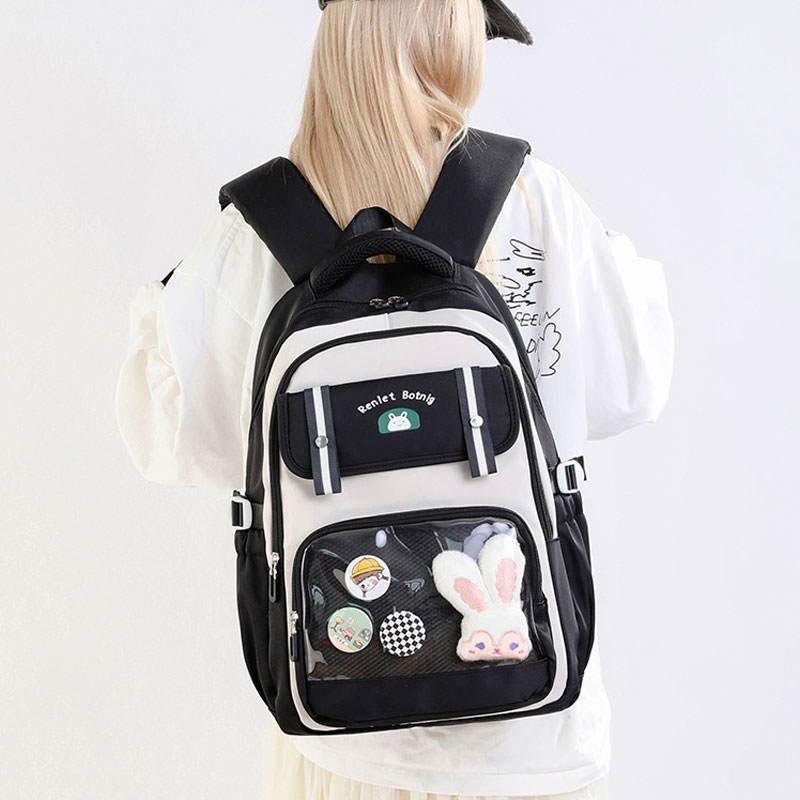 Sac à Dos Scolaire pour Enfants Style Kawaii BoShiKai Noir - حقيبة ظهر مدرسية للأطفال أسود 4