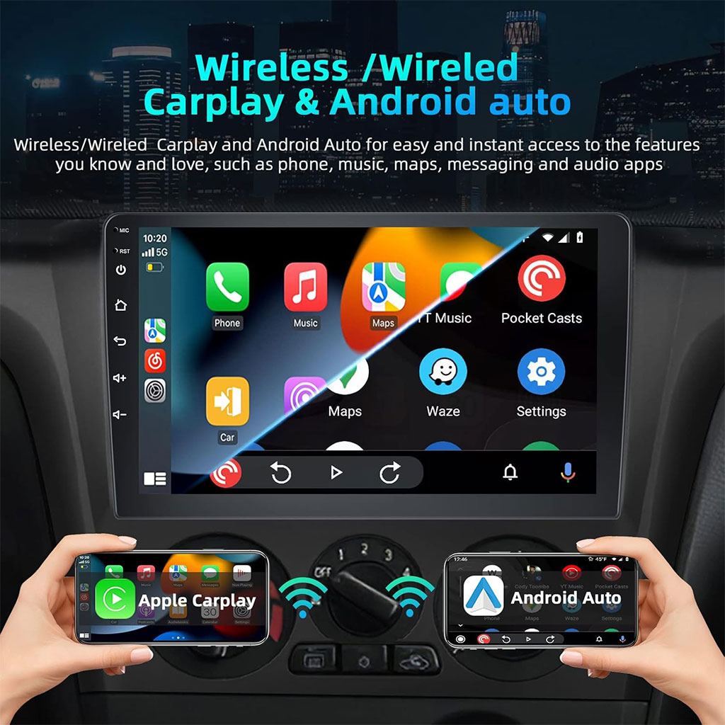 Écran de voiture Android de 10,1 pouces compatible Apple CarPlay Android Auto - شاشة ذكية للسيارة 3
