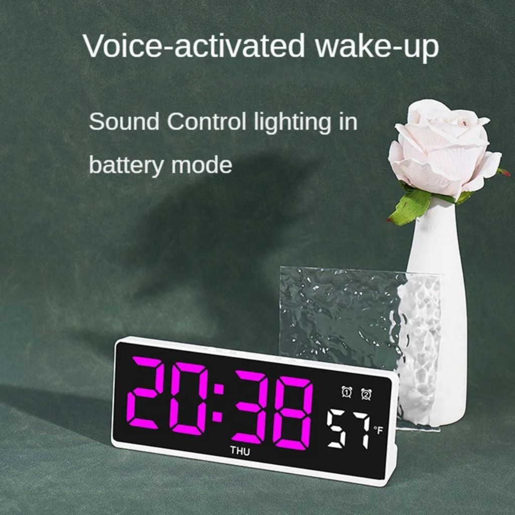 Horloge Électronique Multifonctionnelle avec Affichage de la Température – ساعة إلكترونية متعددة الوظائف مع عرض درجة الحرارة 6