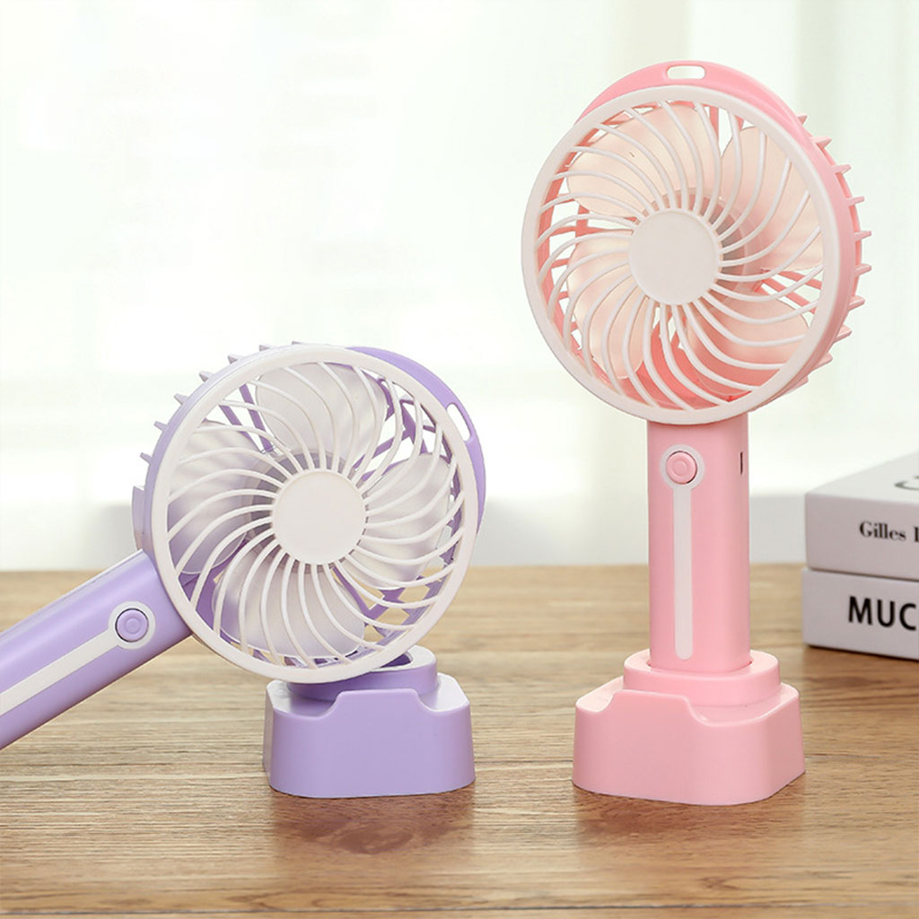 Mini ventilateur portatif électrique Rechargeable par USB, avec batterie 1500mAh 2