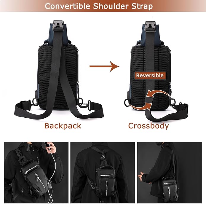Sac Bandoulière Multifonction Imperméable | حقيبة كروس مقاومة للماء 2