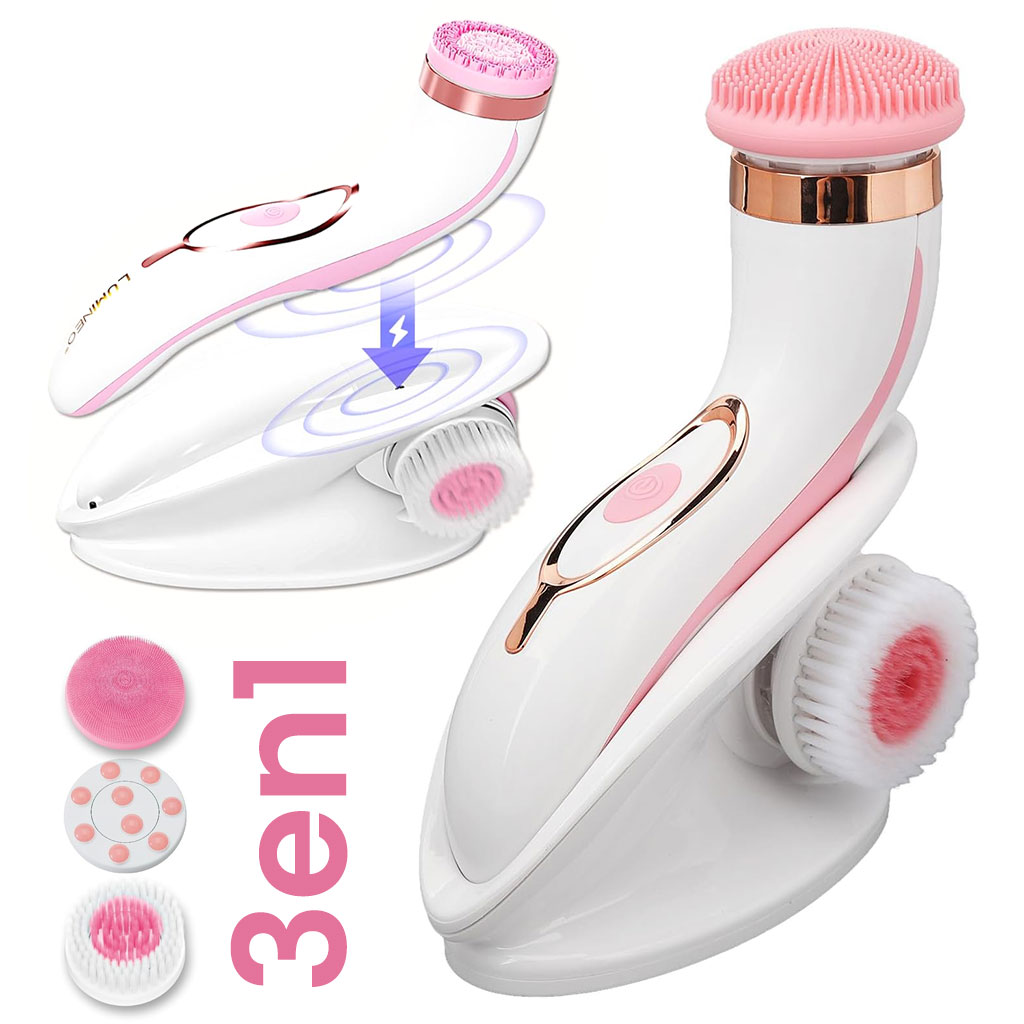 CNAIER Brosse Nettoyante Visage en Profondeur avec 3 embouts - جهاز تنظيف البشرة بعمق 1