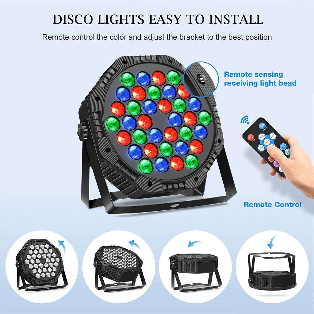 Projecteur Stroboscope LED RVB 36 LED avec Télécommande - جهاز الألعاب الضوئية 7