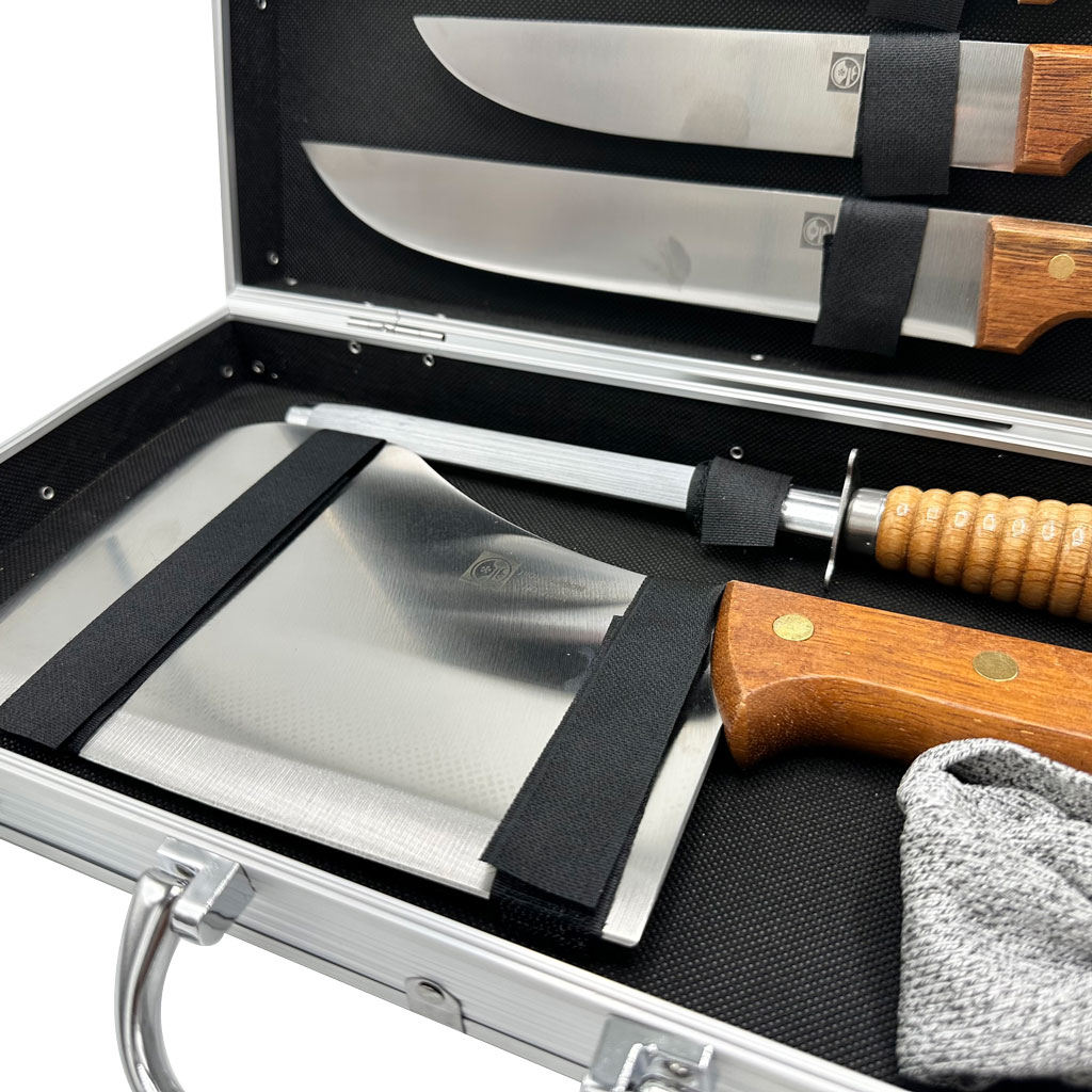 Mallette Professionnelle de Cout-eaux Manche en Bois et Accessoires – حقيبة سكاكين إحترافية 7