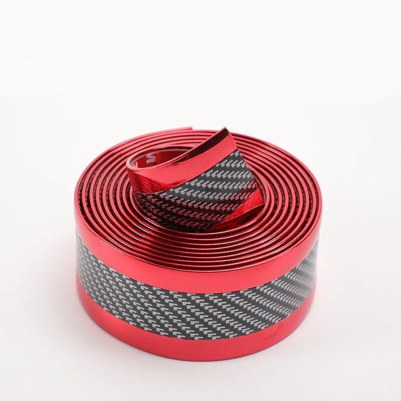 Bande de protection imperméable en Fiber de carbone anti-rayures pour porte de voiture 2.5 M/ 5cm 3