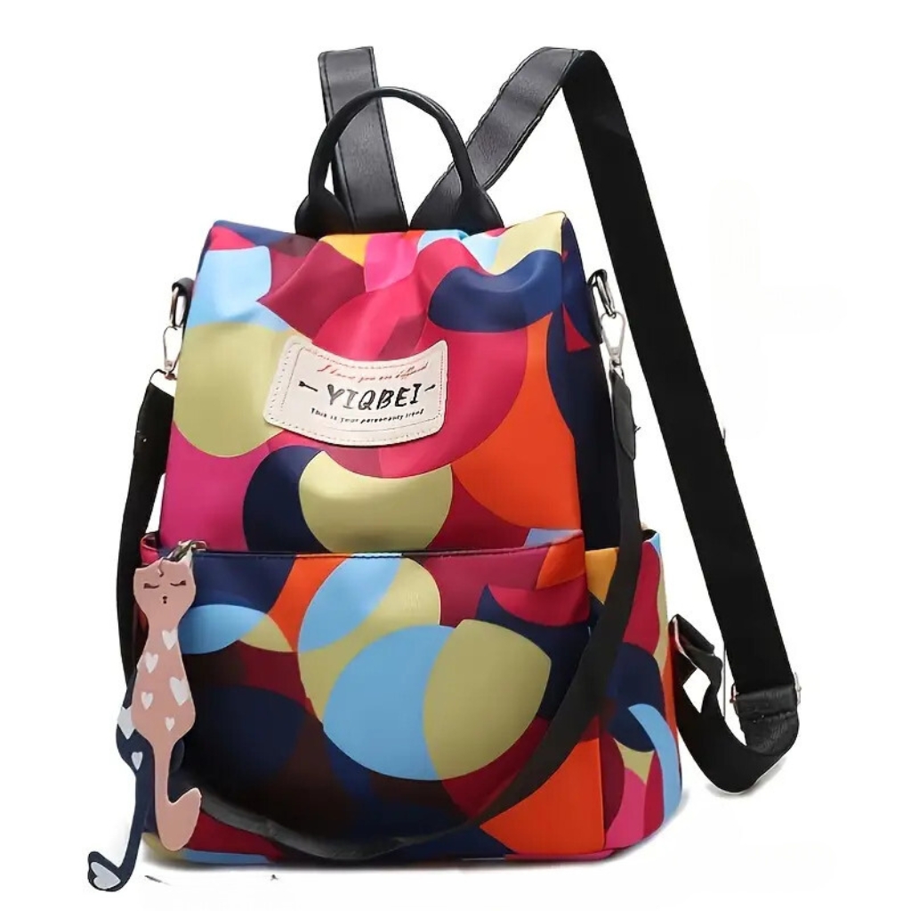 Sac à dos oxford Antivol étanche pour femmes - multicouleur - حقيبة ظهر أكسفورد مقاومة للماء ومضادة للسرقة للنساء