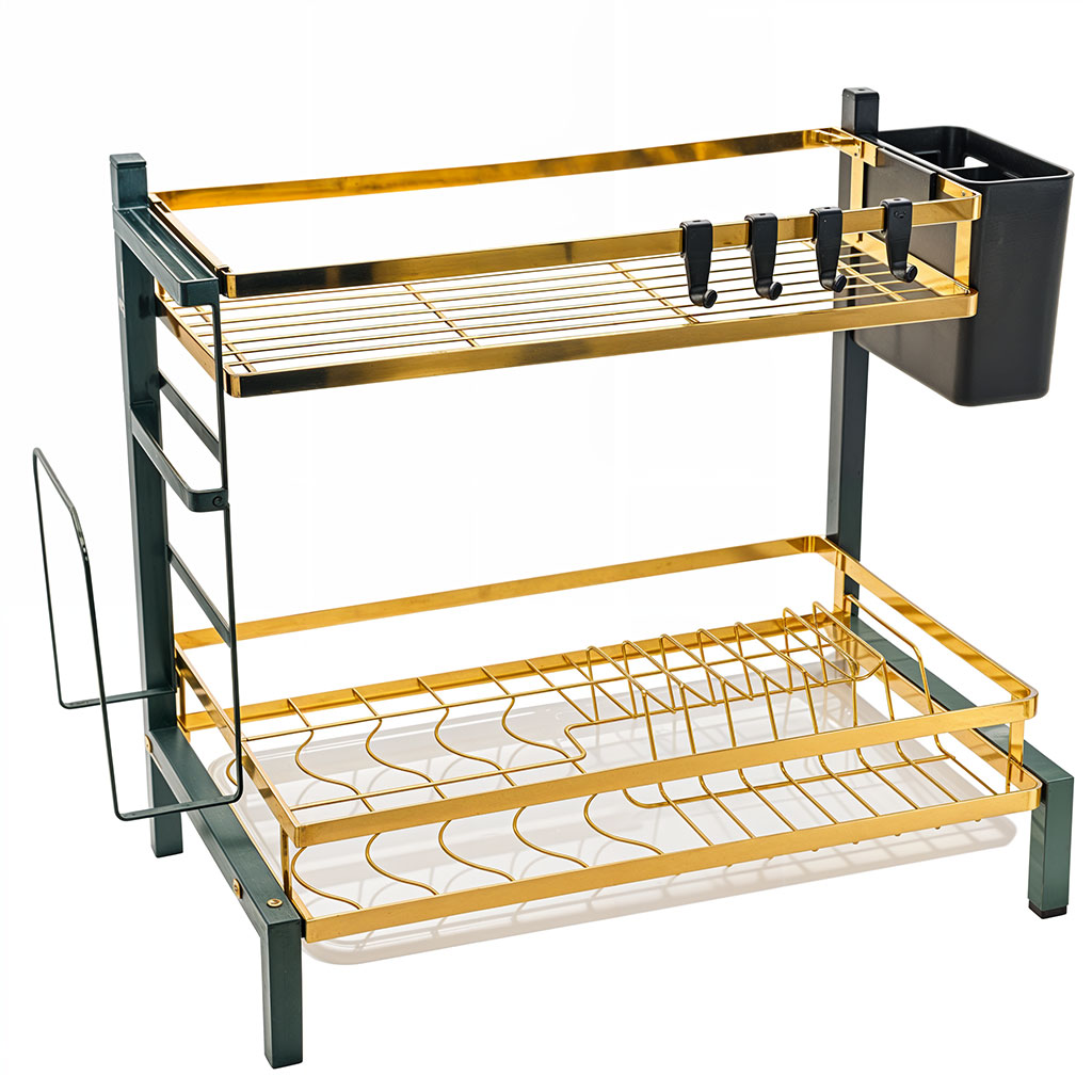 Égouttoir à Vaisselle 2 Niveaux Gold pour Comptoir de Cuisine AC-031-2 4