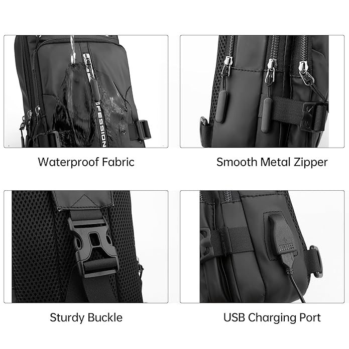 Sac Bandoulière Multifonction Imperméable | حقيبة كروس مقاومة للماء 6