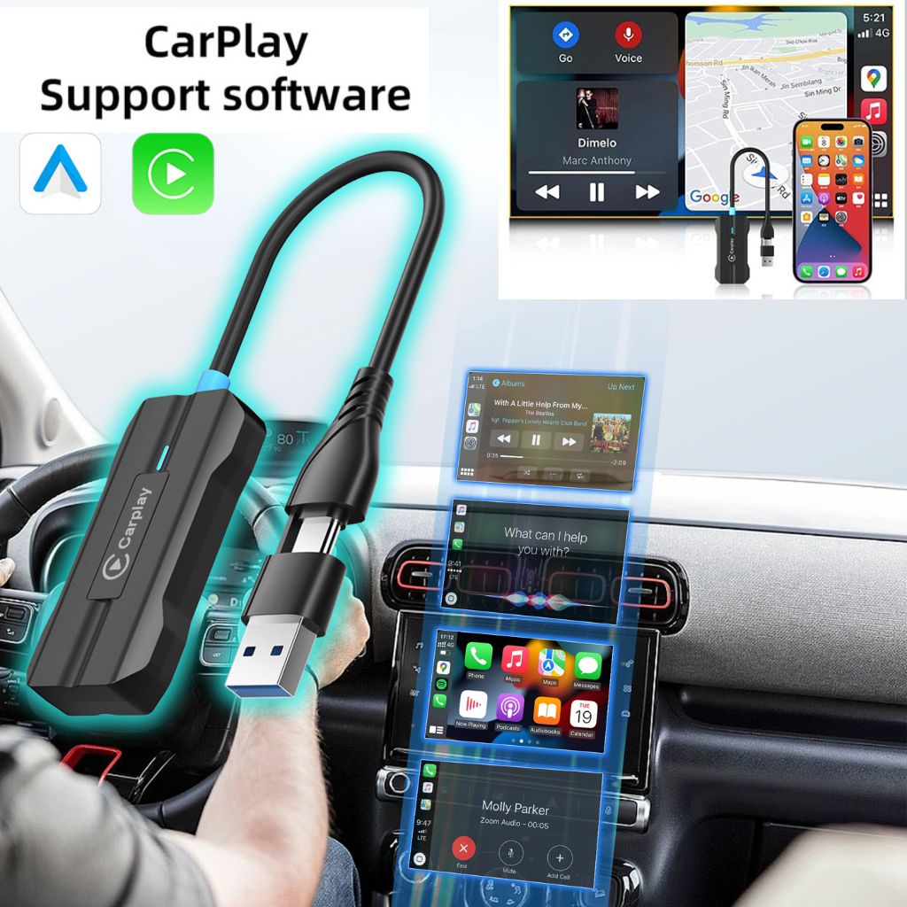 Adaptateur USB CarPlay Sans Fil pour Voitures - جهاز ميديا ذكي للسيارات 2
