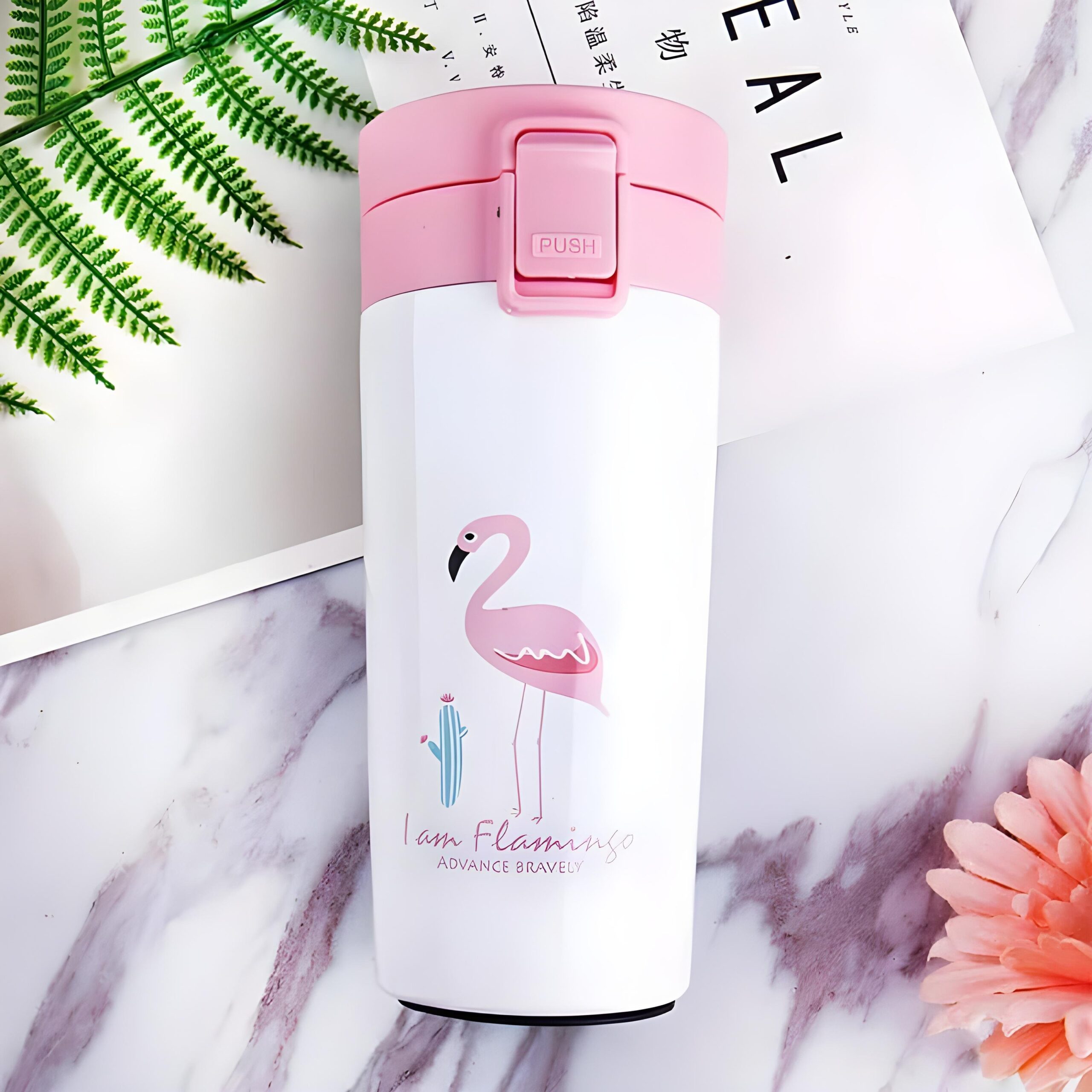 Flamingo Thermos pour tasses à café de 380ML en acier inoxydable 2