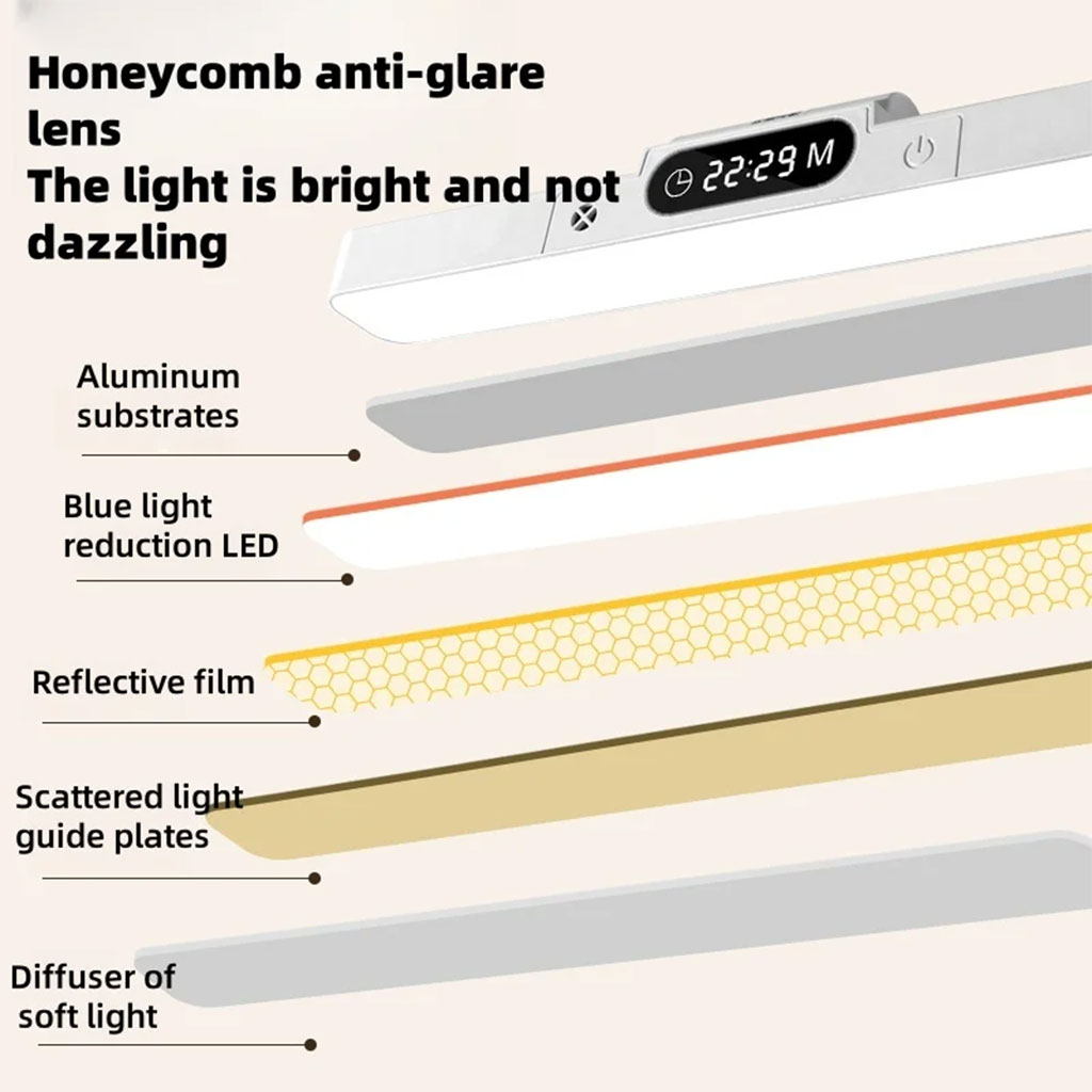 Lampe LED sous meuble rechargeable et tactile avec 3 modes de couleurs - مصباح مغناطيسي قابل للتثبيت في عدة أماكن 6