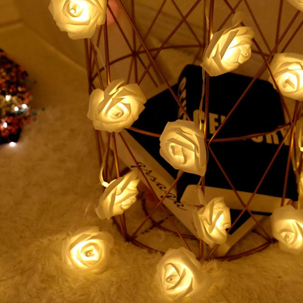 Guirlande Fleurs à 10 Pcs - 2m - Branchement direct avec secteur décoration idéale pour chambre 3