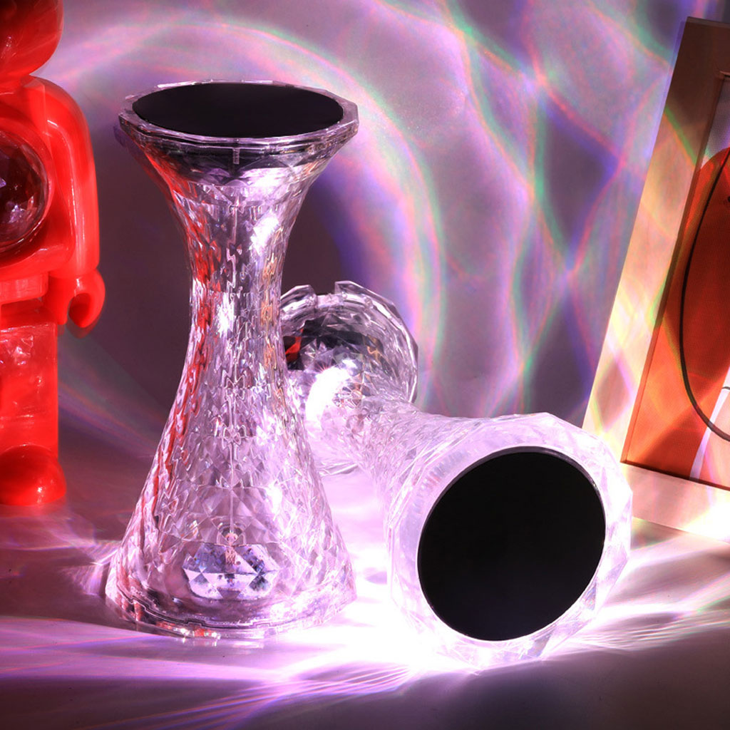 Lampe de table en cristal sans fil Tactile Rgb pour chambre V2 4
