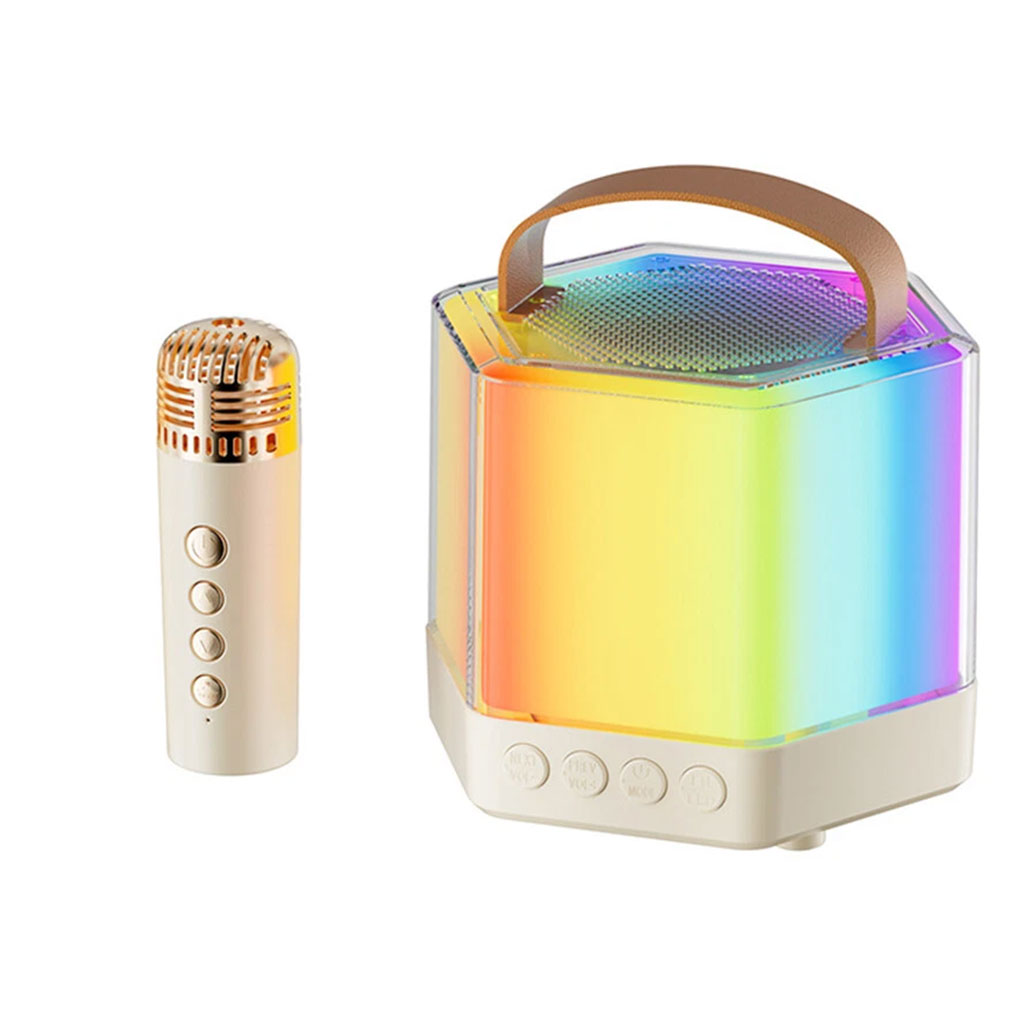 Enceinte Karaoké avec éclairage RVB et microphones sans fil - مكبر صوت كاريوكي 7