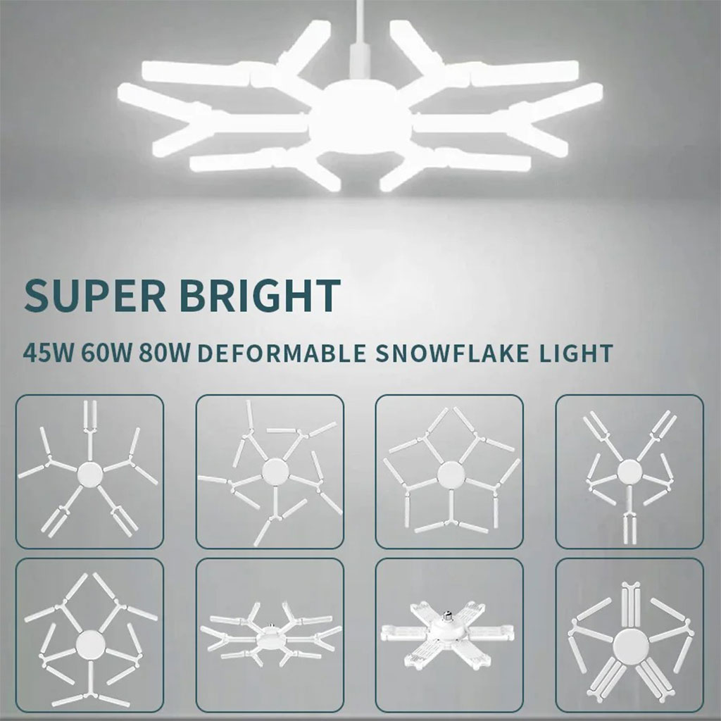 Lampe LED à visser déformable ultra lumineuse 6500K 5