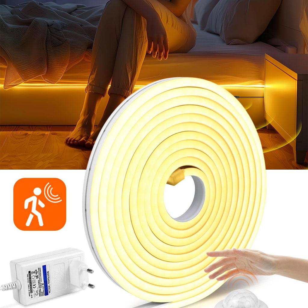 Bande LED lumineuse à détecteur de mouvement pour lit 3000K lumière chaude App Control 1