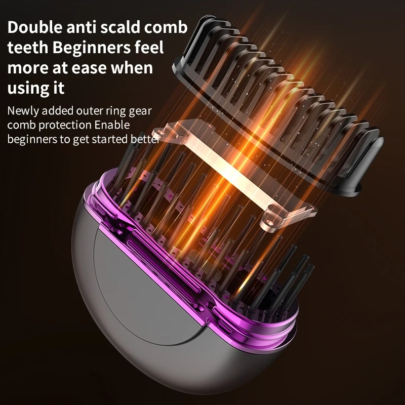 Mini Brosse à lisser électrique sans fil avec 3 réglages de chaleur - مشط حراري حجم صغير ومحمول 6