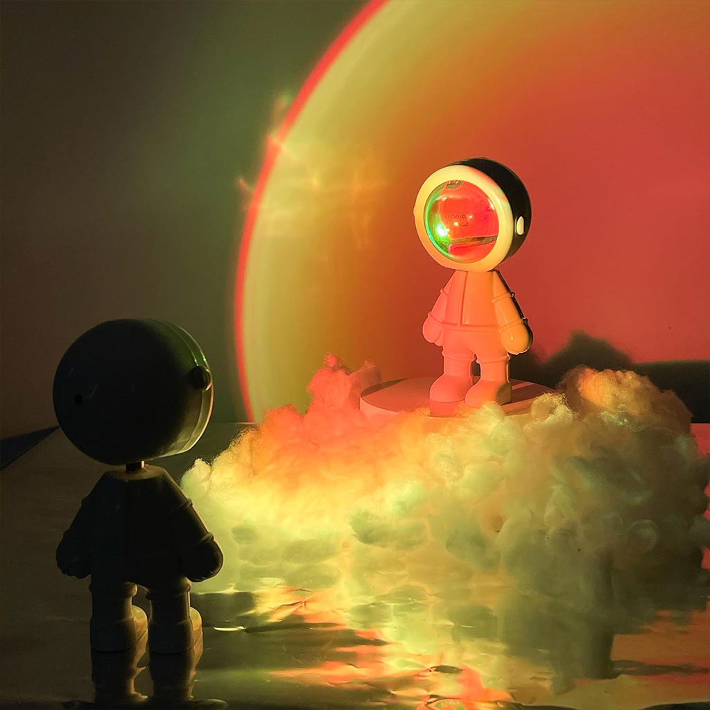Astronaute Lampe de coucher de soleil pour chambre et décoration intérieure 3