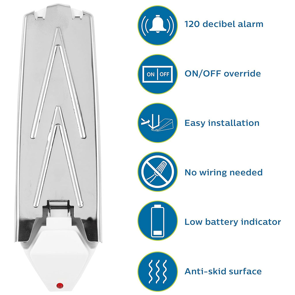 Alarme de butée de porte sans fil activée par pression - جهاز إنذار أسفل الباب 4