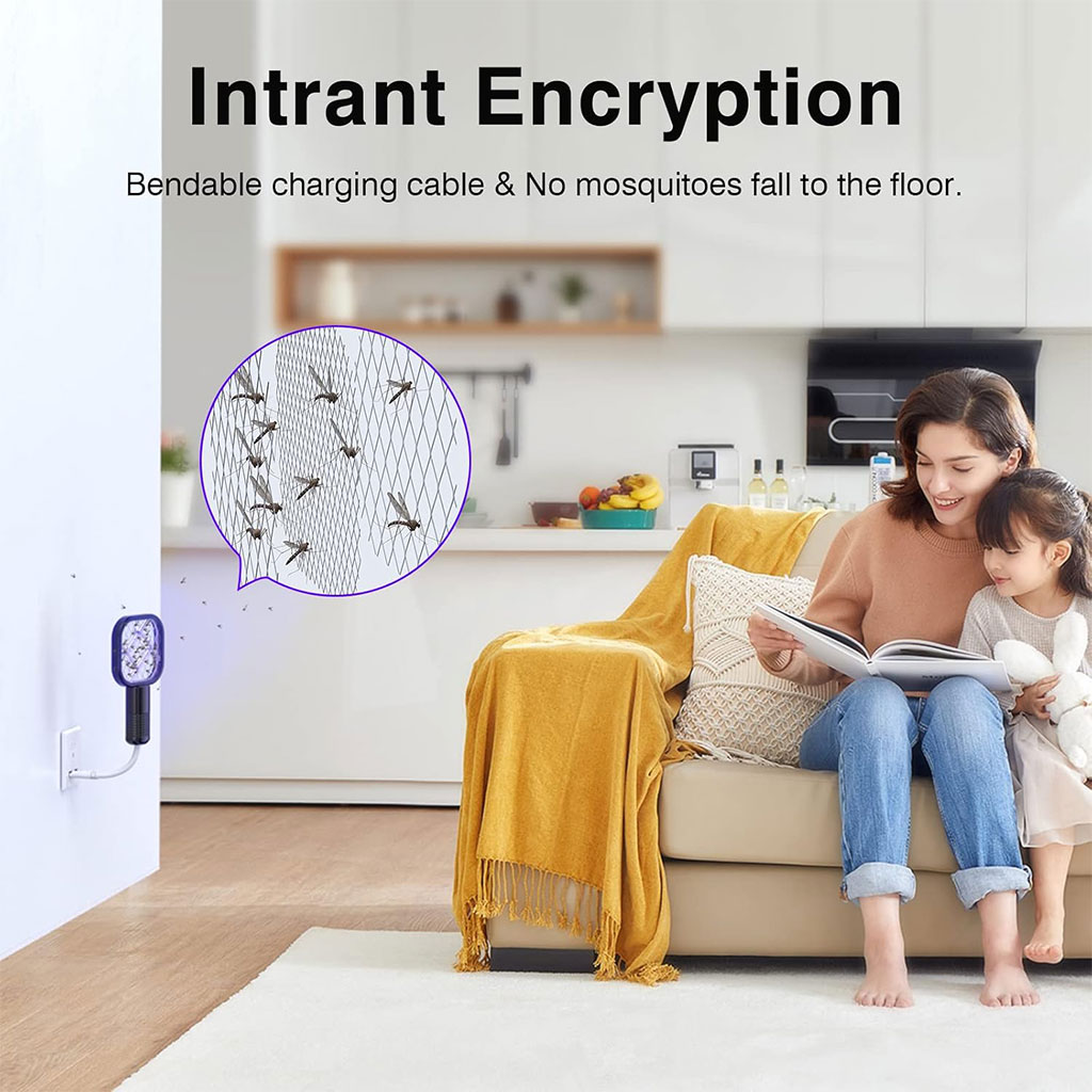 Mini Tapette à mouches USB avec Lumière LED Violette - مصيدة الناموس 6