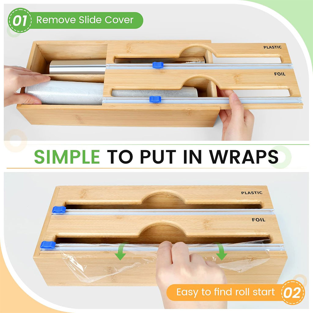 Organiseur de tiroir 2 en 1 pour papier sulfurisé 6