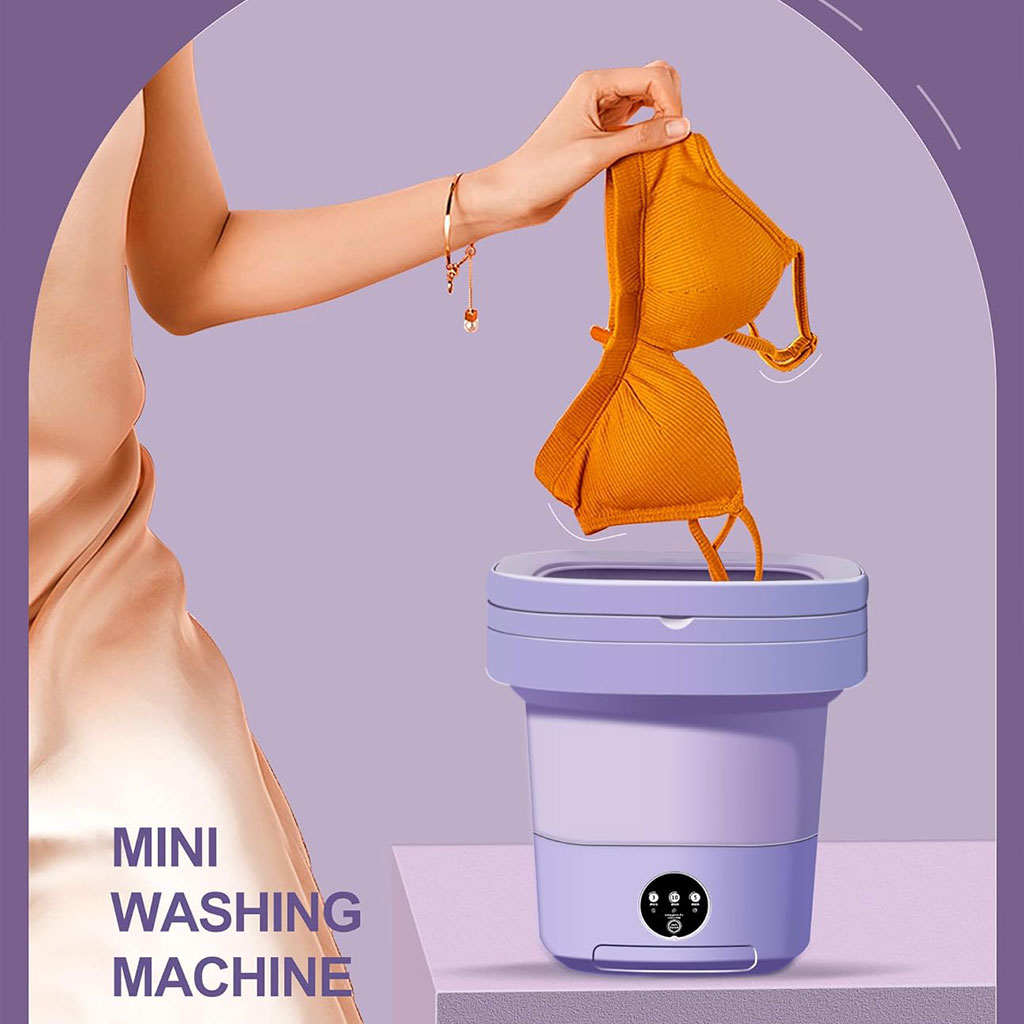 Mini Machine à Laver Pliable et Portable 3 Modes avec Fonction Déshydratation - غسالة ملابس محمولة 5