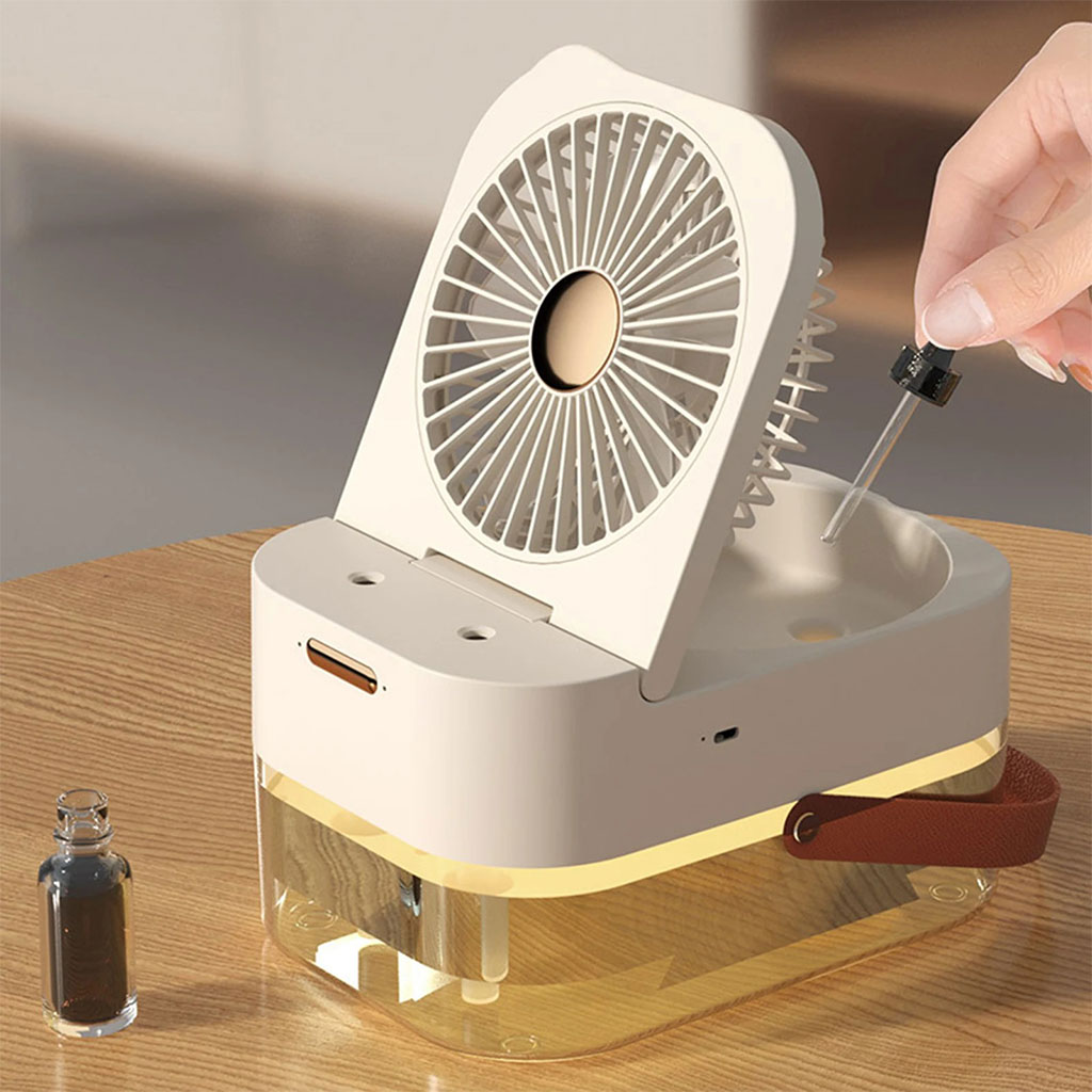 Ventilateur 3 Vitesses et Brumisateur avec Grand Réservoir - مروحة ومعطر جو 2في1 6