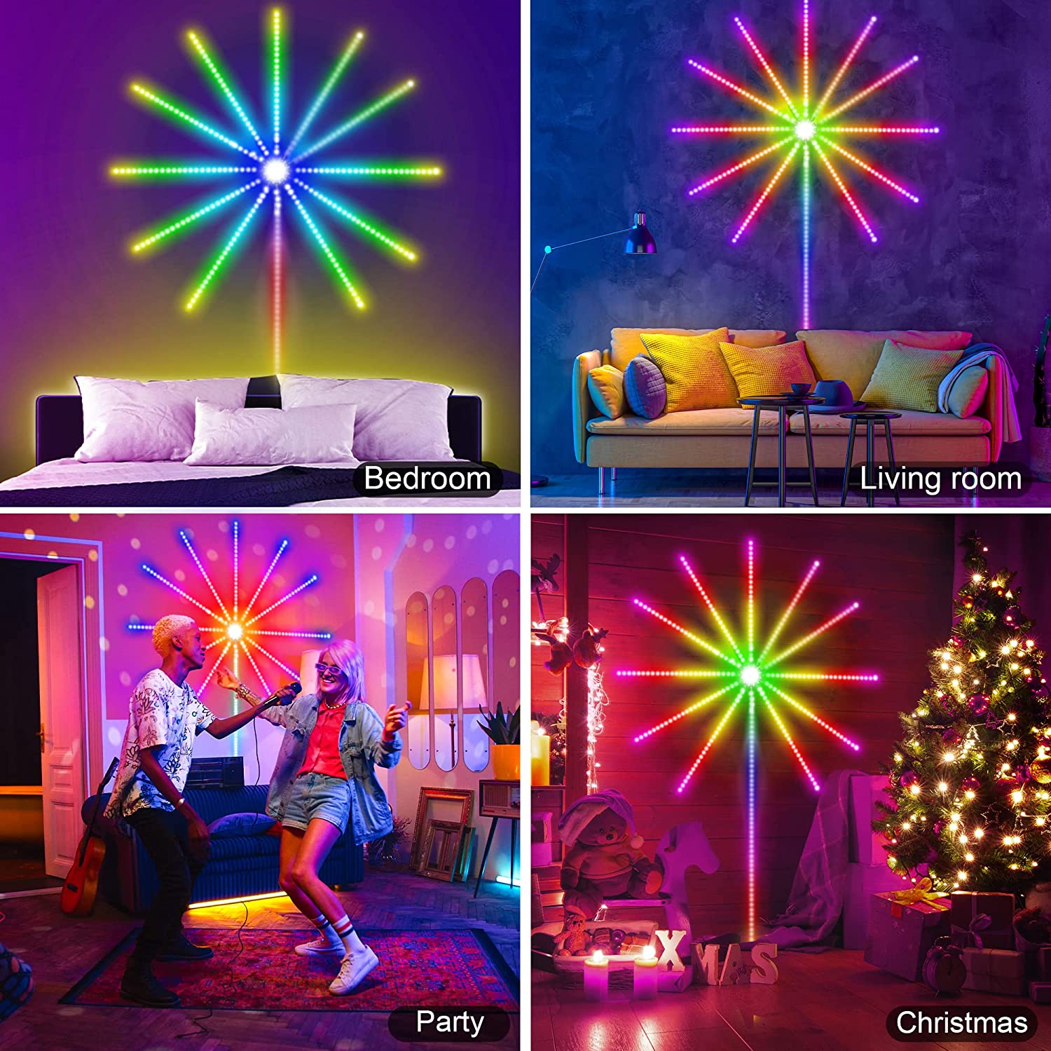 feux d’artifice App Smart Control IC Led RGB Light décoration de la maison 5