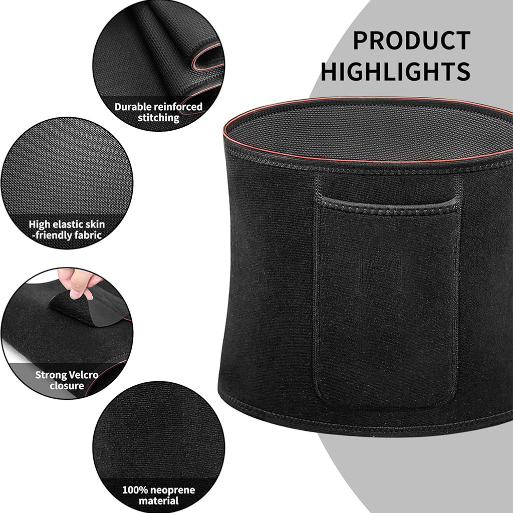 Ceinture de sudation pour Homme et Femme avec Poche Extérieure - حزام تنحيف 6