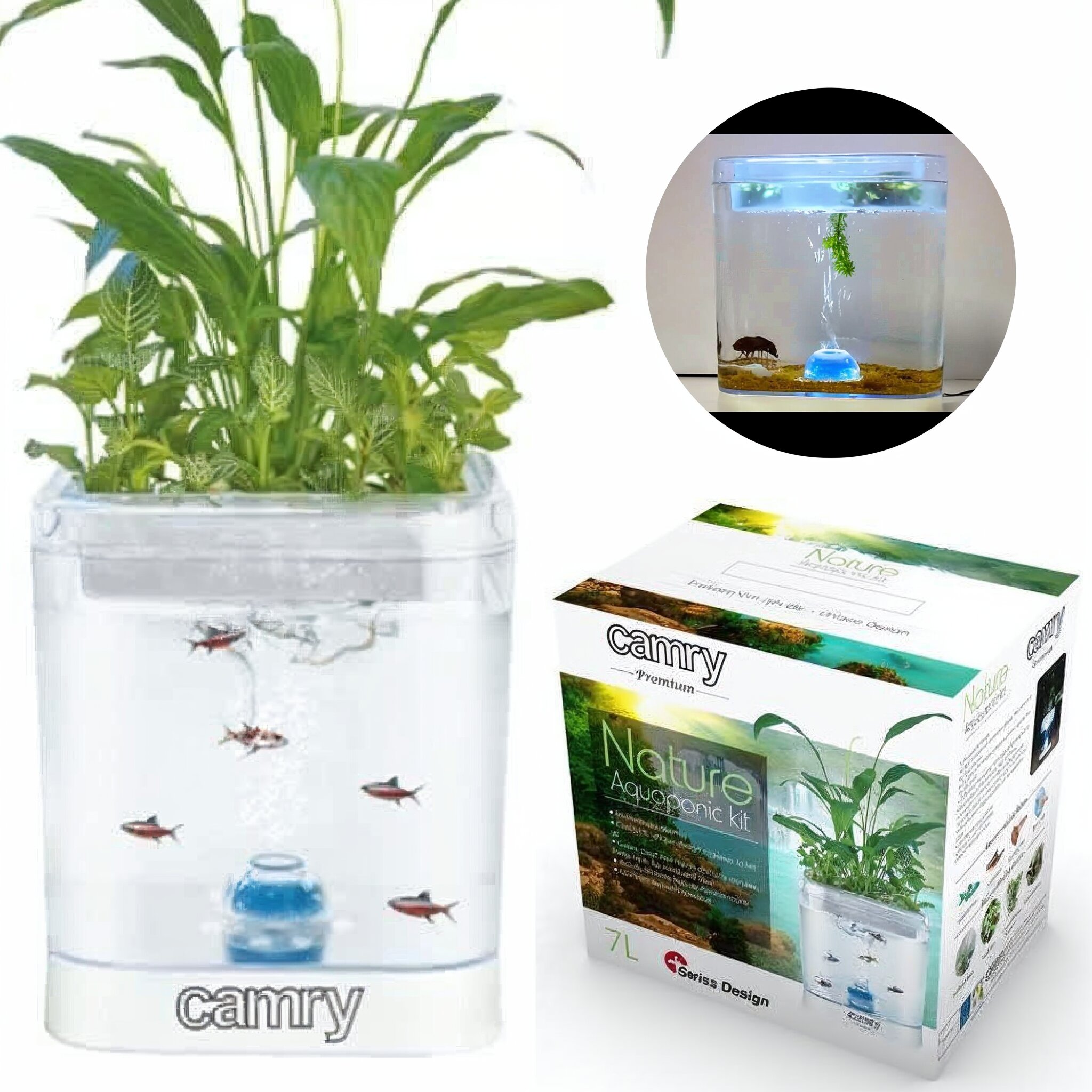 Kit aquarium avec LED capacité 7L Camry CR 7931 - حوض أسماك مع مصباح 4