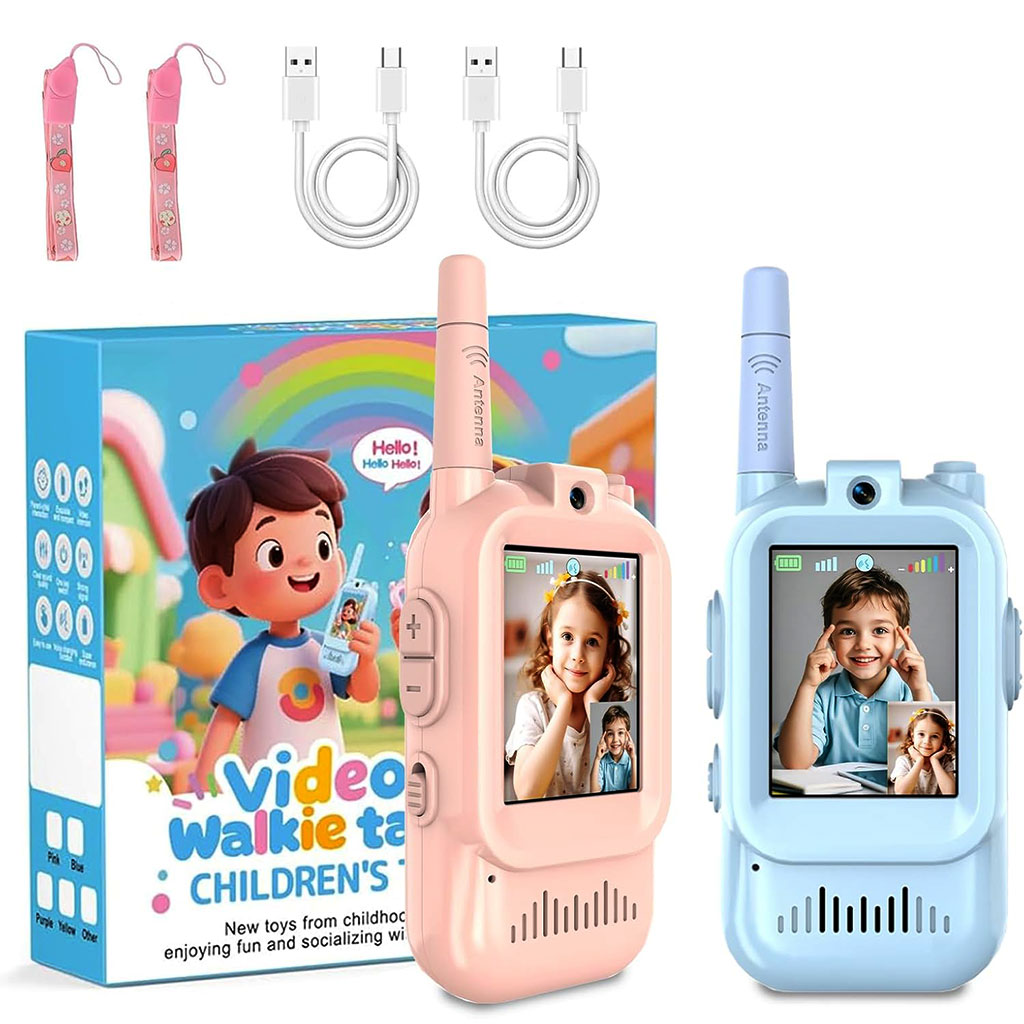 Pack Talkie-walkie 2pcs pour enfants avec vidéo et camera HD rechargeable 1