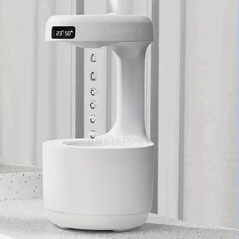 Réveil et Humidificateur d'air gouttelettes d'eau Anti-gravité 800ml 6