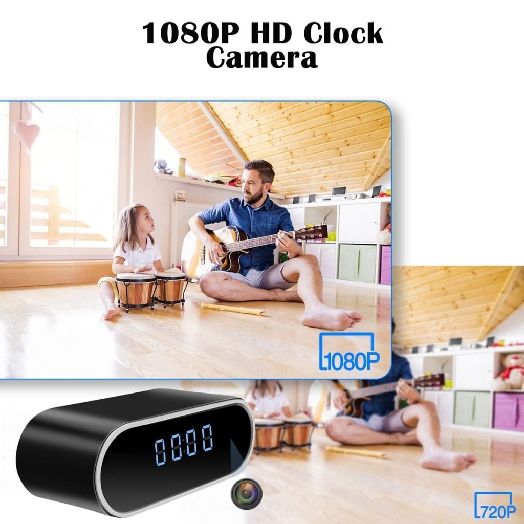 Caméra Hidden Wi-Fi 1080P avec Détection de Mouvement et Vision Nocturne – كاميرا خفية واي فاي على شكل منبه 4