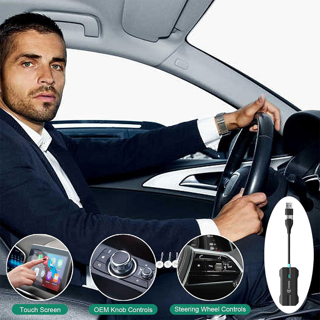 Adaptateur USB CarPlay Sans Fil pour Voitures - جهاز ميديا ذكي للسيارات 3