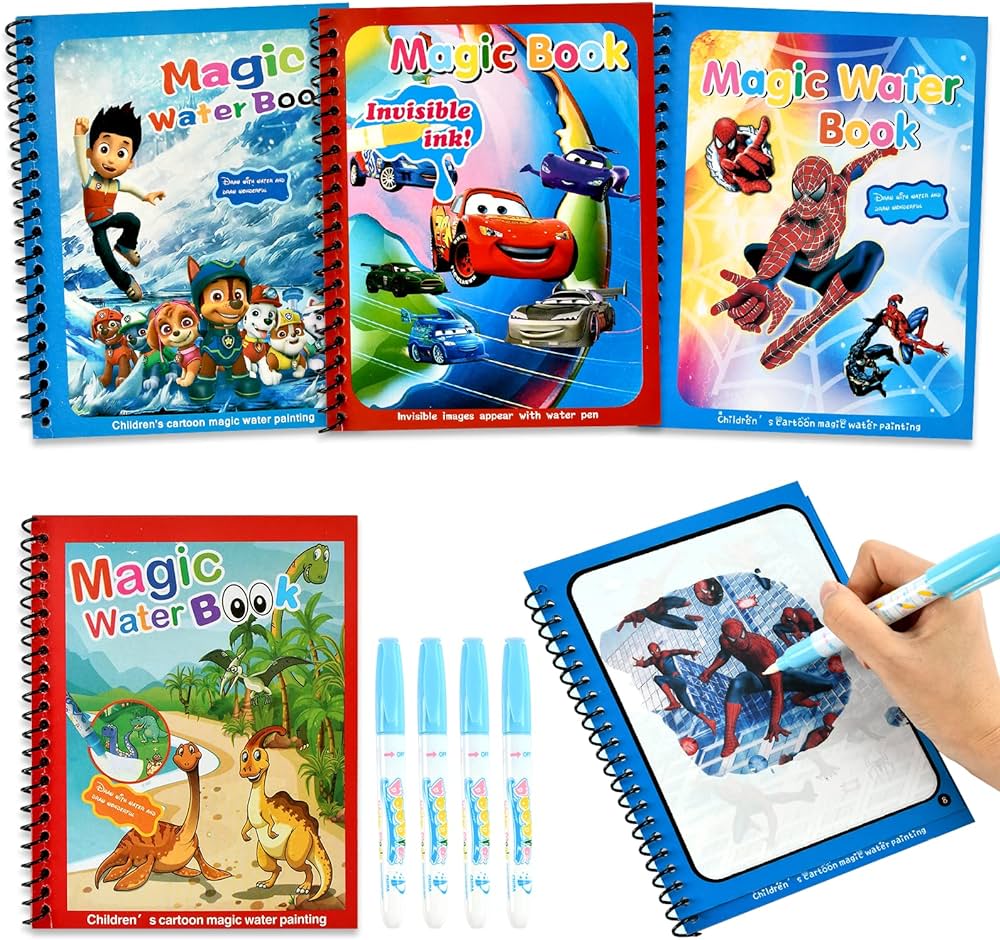 Livre De Dessin À L'eau Magique, Jouet de Coloriage Réutilisable Pour enfants - كتاب رسم الماء السحري، كتاب تلوين قابل لإعادة الاستخدام للأطفال 1