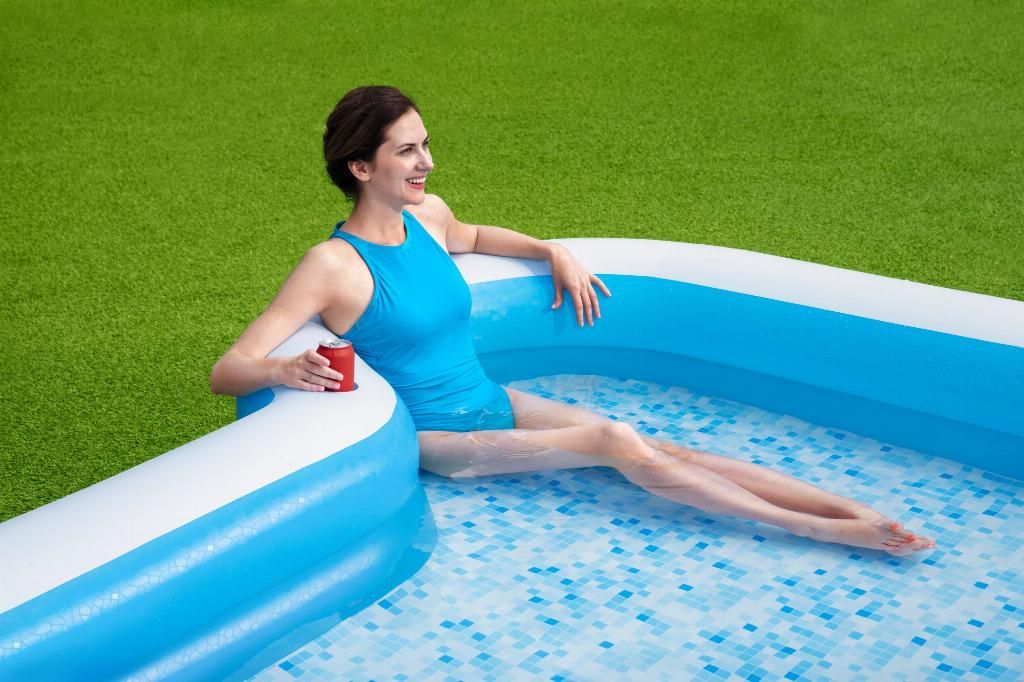 Piscine Familiale Gonflable 305 x 274 x 46 cm Avec 2 Porte-Gobelets Bestway Sunsational 54321 4