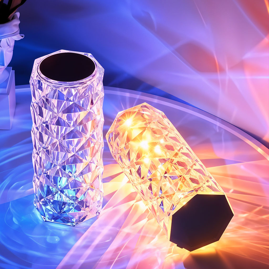 Lampe led en cristal Diamant style RGB 16 Couleurs 2