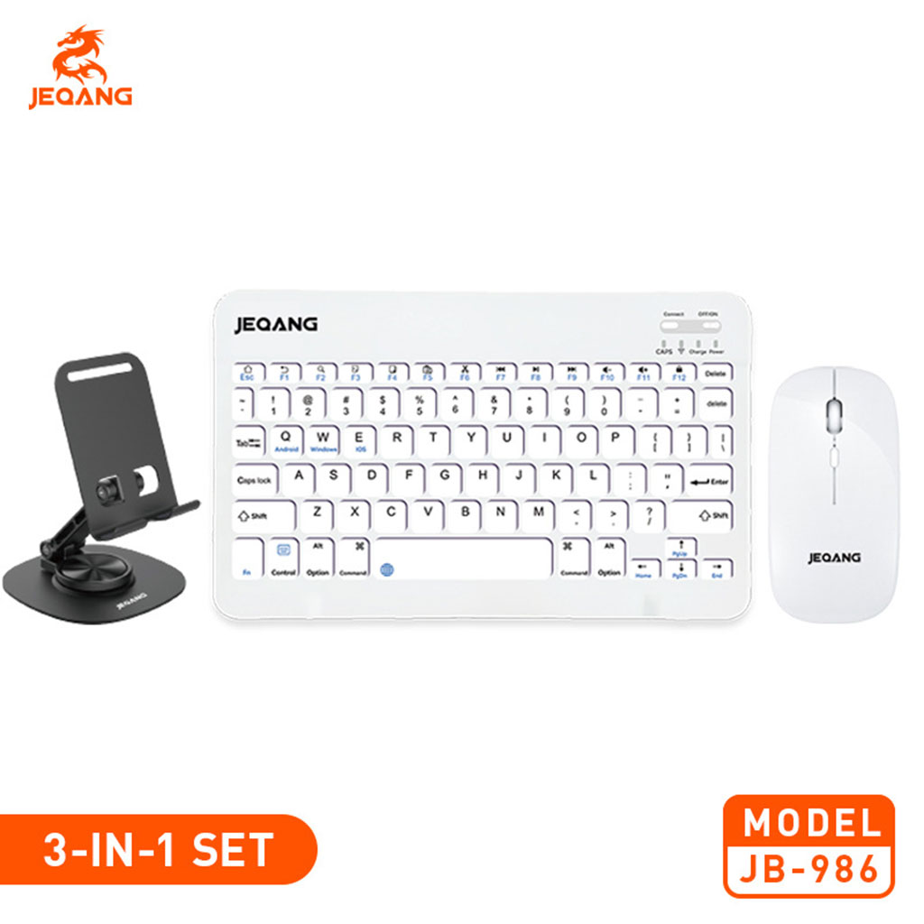 Combo clavier et souris avec support de téléphone compatible ( windows + ios + android ) 3