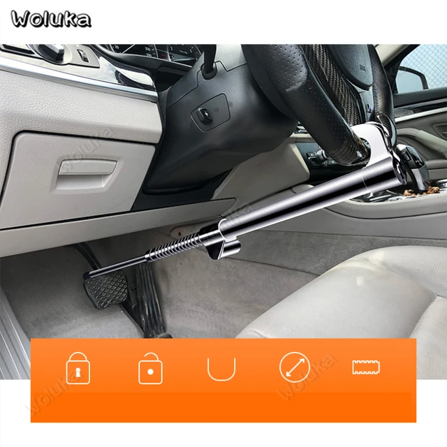 Serrure antivol Standard de frein et volant rétractable double crochet En Acier Inoxydable - قفل مضاد للسرقة فرامل وعجلة قيادة من الفولاذ المقاوم للصدأ 6