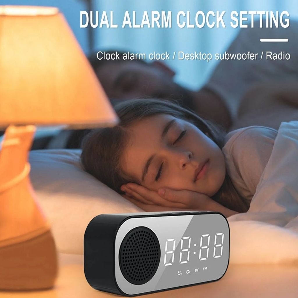 Haut-parleur Bluetooth avec Réveil et Radio FM – مكبر صوت بلوتوث مع منبه وراديو 3